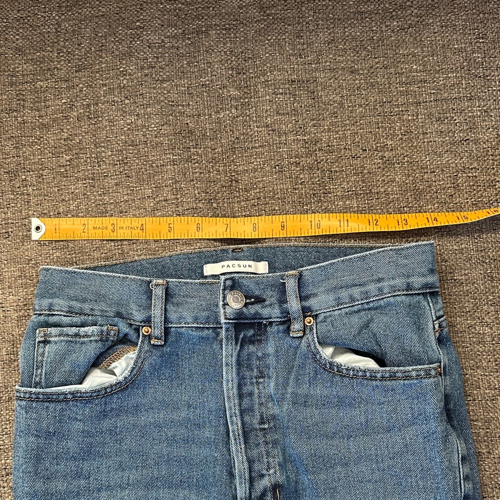PacSun Ultra High Rise Slim Button Fly Ripped Jeans 27 - Picture 5 of 8